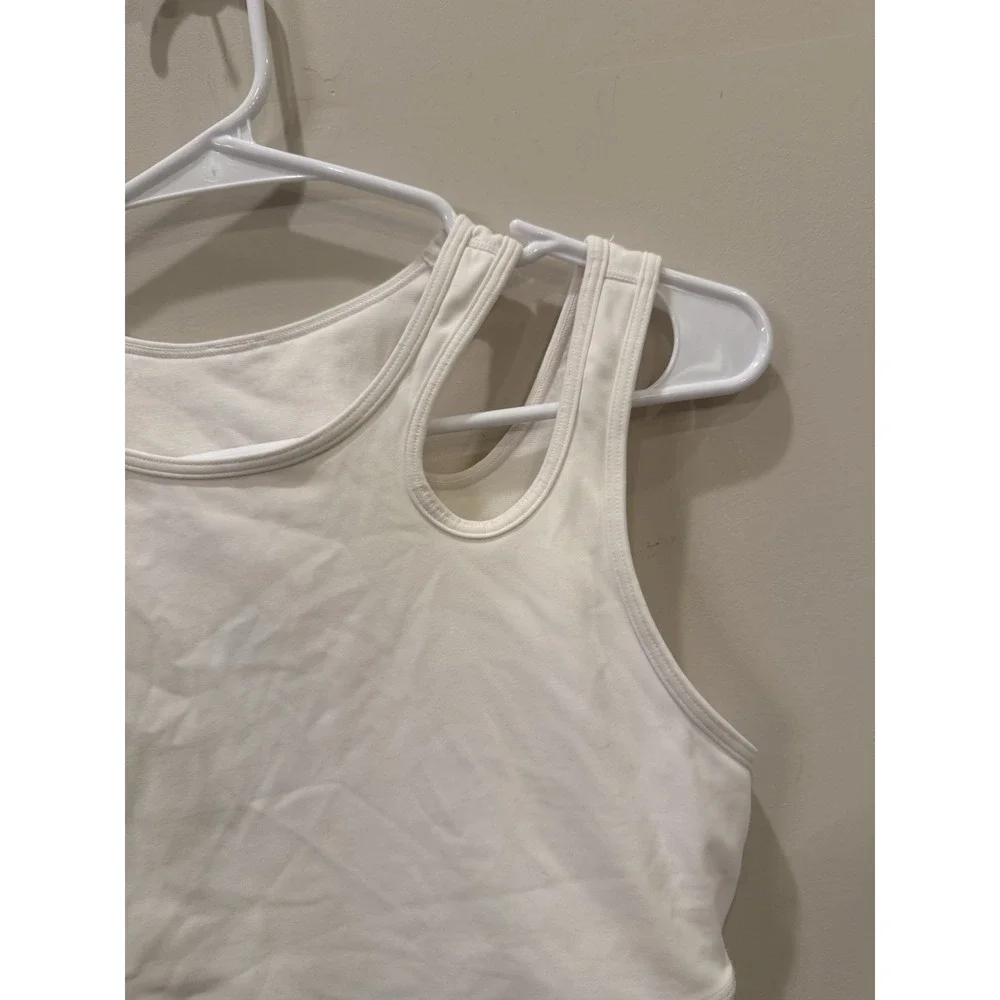 Lululemon Mastered Motion Cropped Tank White Womens Size 6